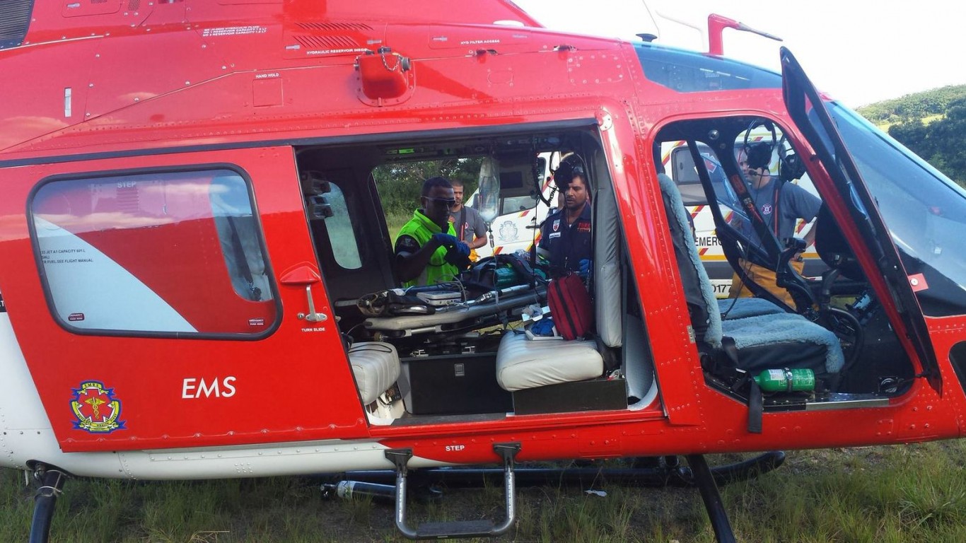Photos from scene as young boy is evacuated by emergency helicopter from N2 at Hibberdene
