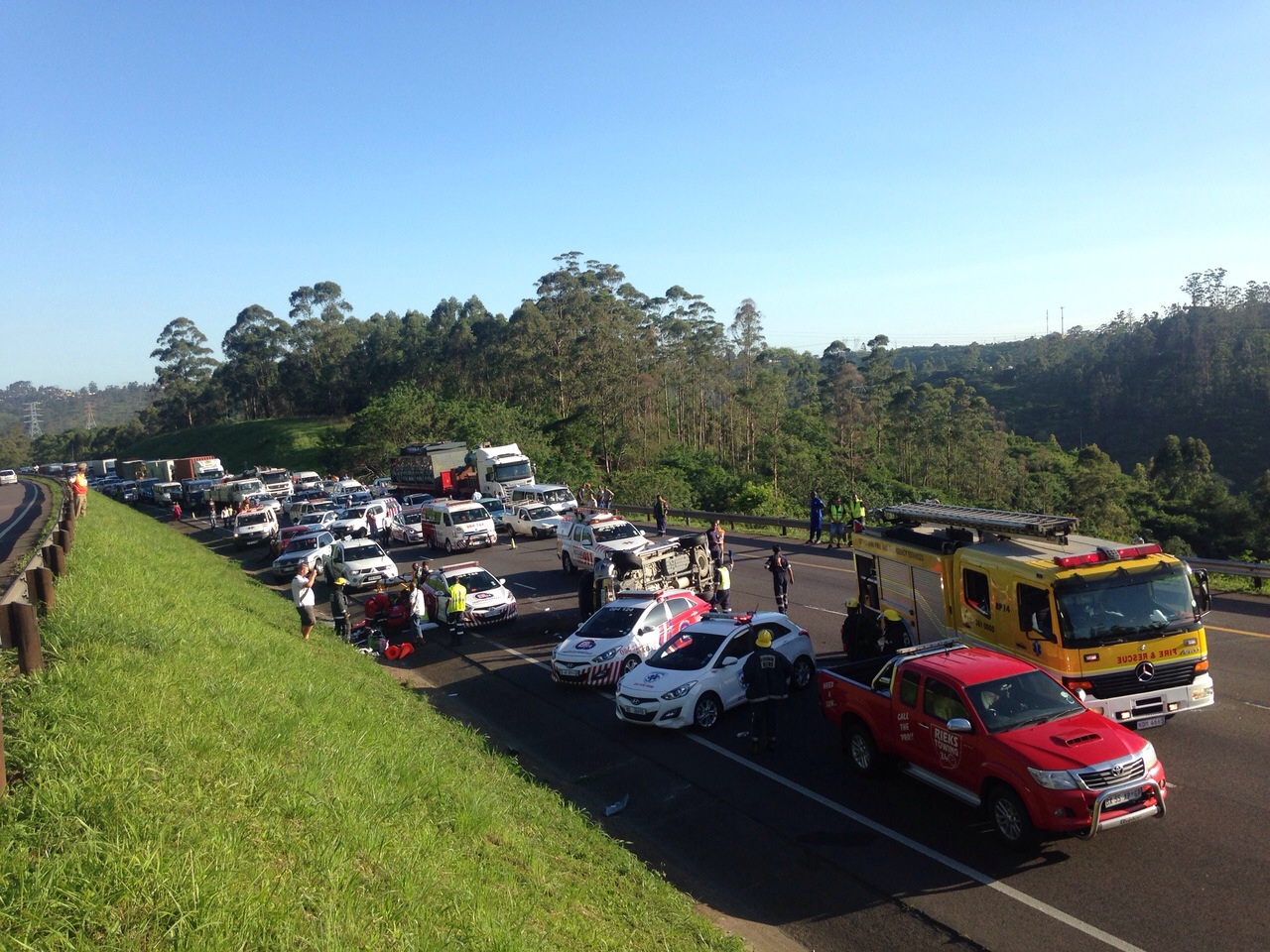 Collision on the N3 near the Marrian Hill toll plaza leaves child critical, three others injured