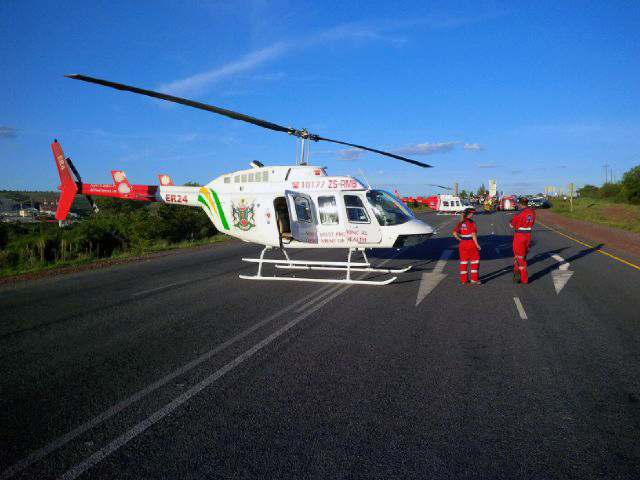 Photos from scene of rear-end collision as taxi crashed into truck on Van Reenen's Pass