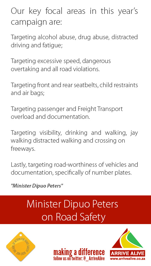 Transport Minister to release Festive Season Report and Statistics