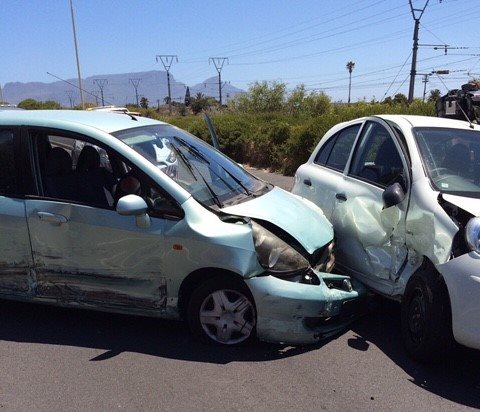 One injured when four vehicles collided