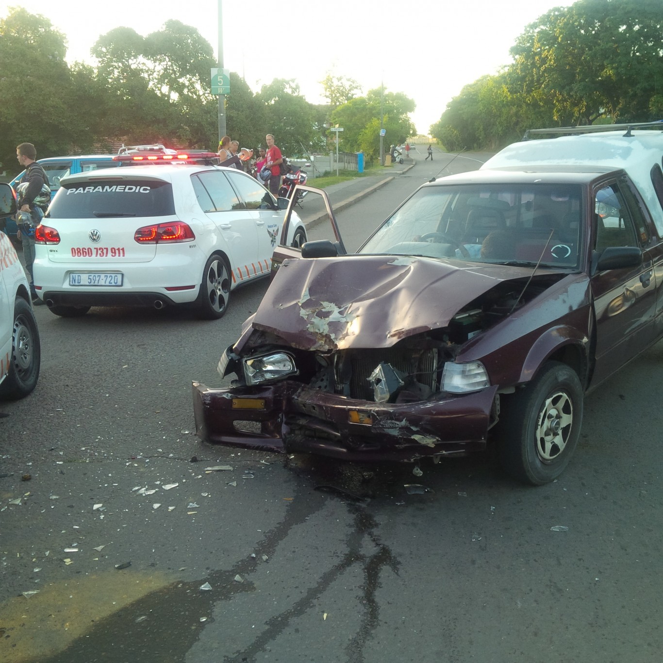 Two bikers injured after collisions Seaview Durban