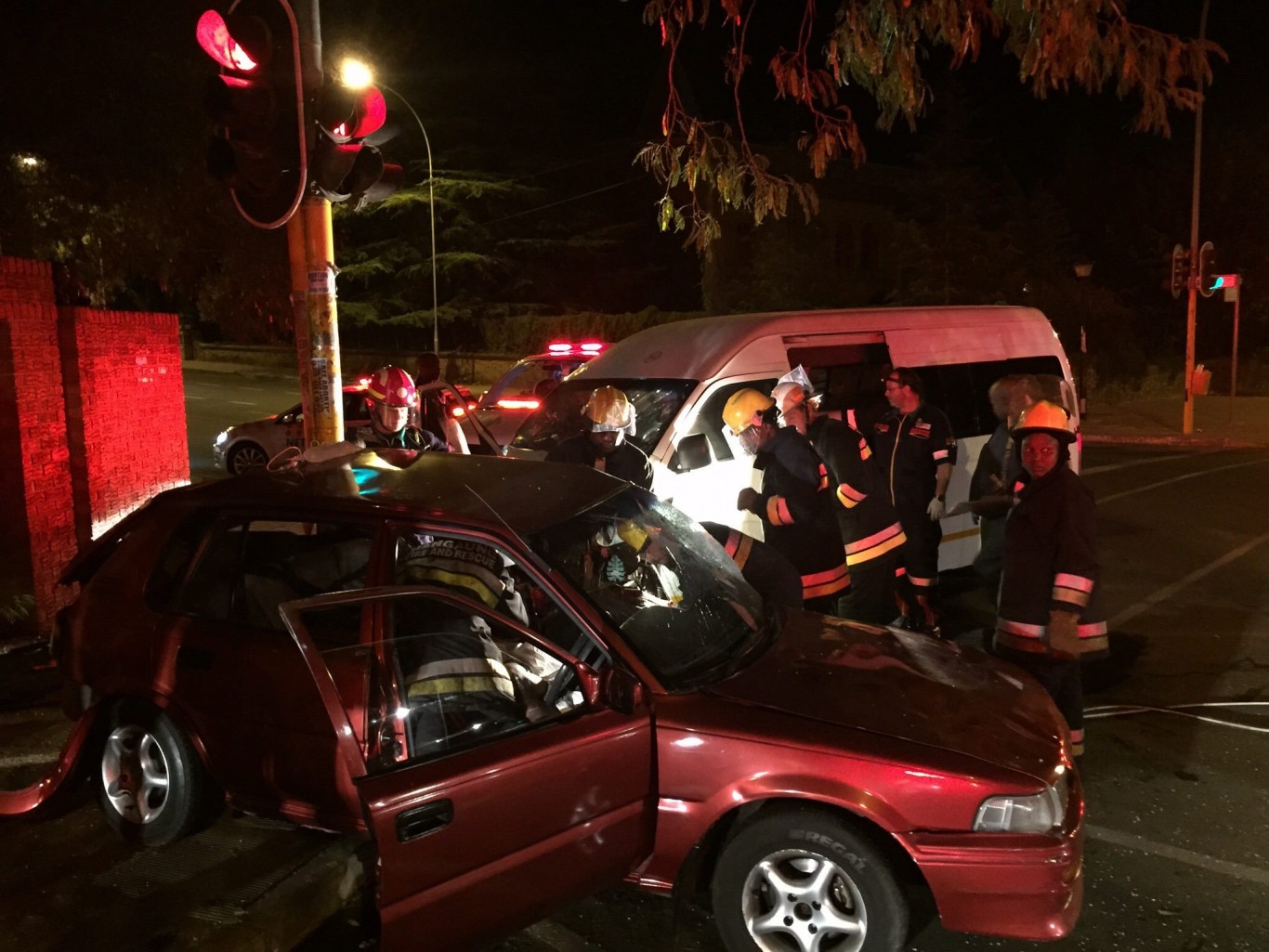 Four injured in collision at intersection in Bloemfontein CBD