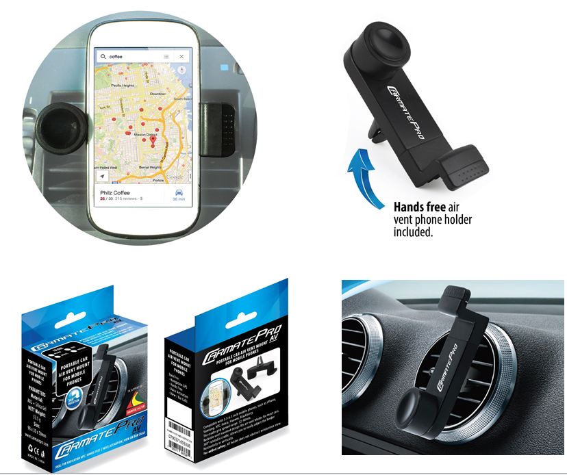 Think Safety when choosing the hands-free device and phone holder!