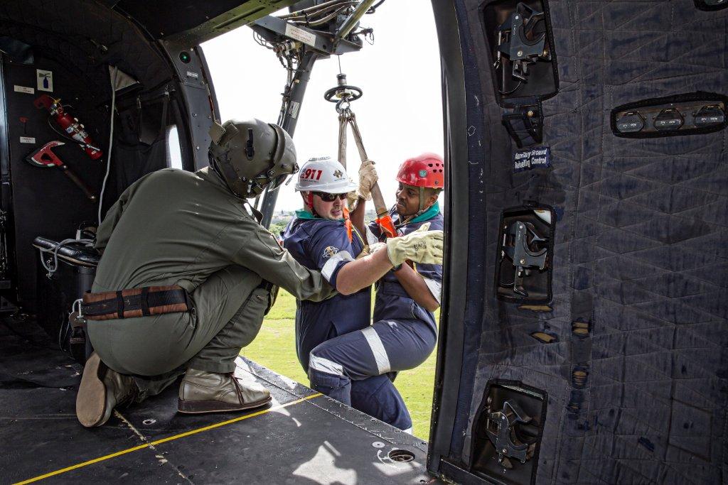 Photos from rescue training day at air force base in Durban