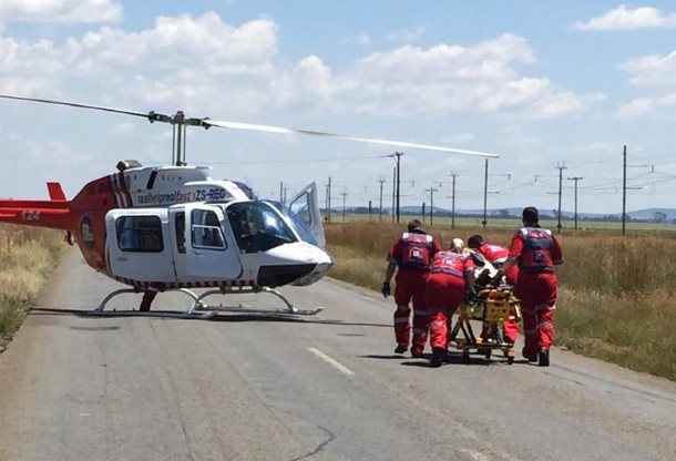 Man airlifted after collision