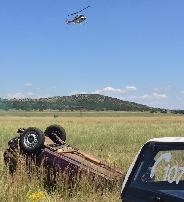 Man airlifted after collision