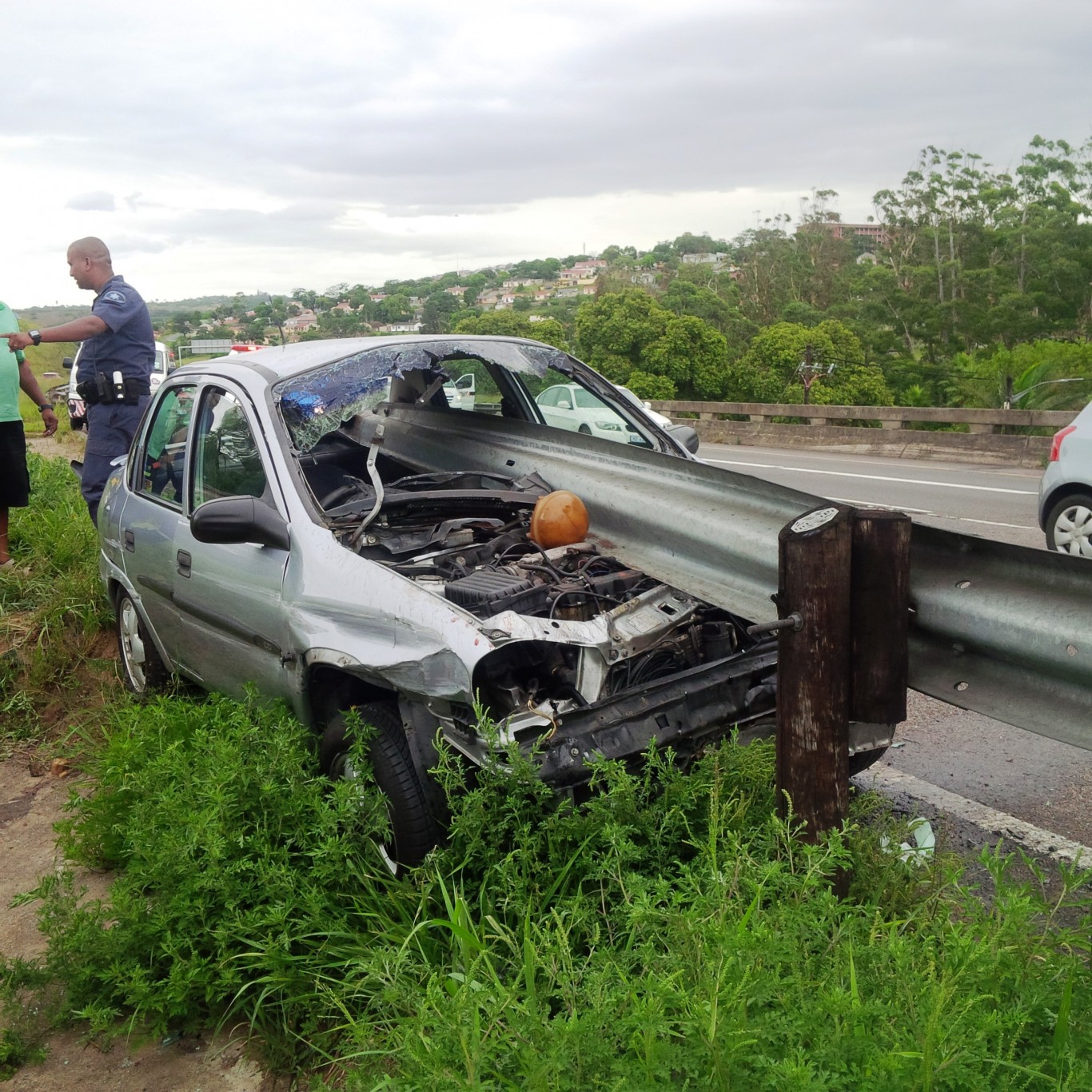 Man survives horror  crash near Spaghetti Junction