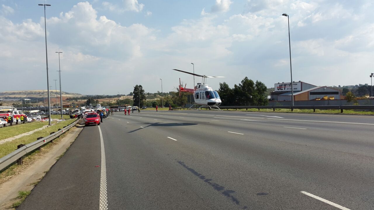 Truck flipped on N1, patient airlifted1