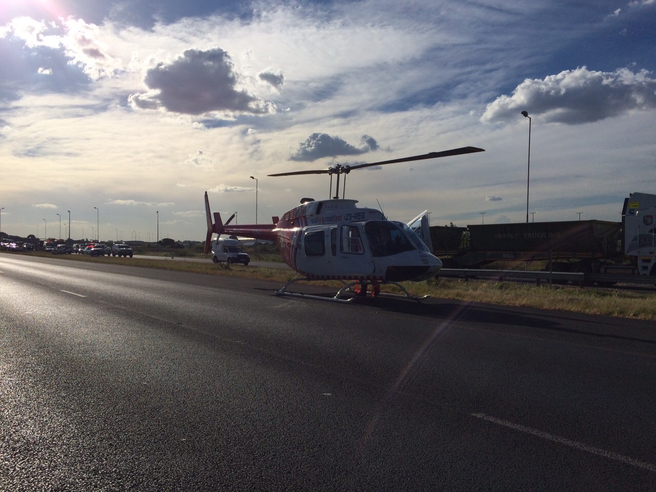 Man airlifted from N12 highway after collision