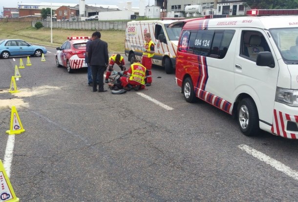 Biker injured in collision