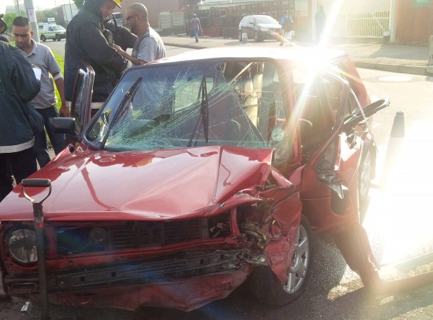 Driver injured after collision with truck, Durban