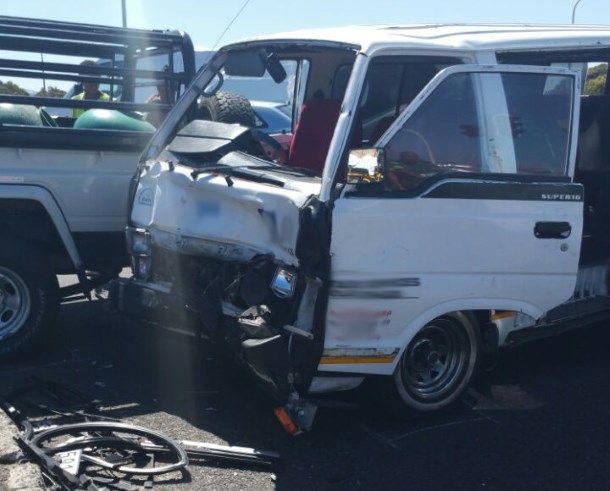 Seven injured in taxi collision