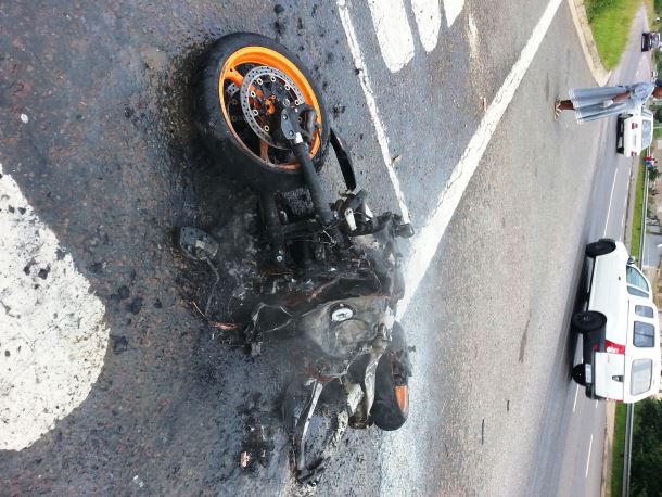 Biker injured in collision