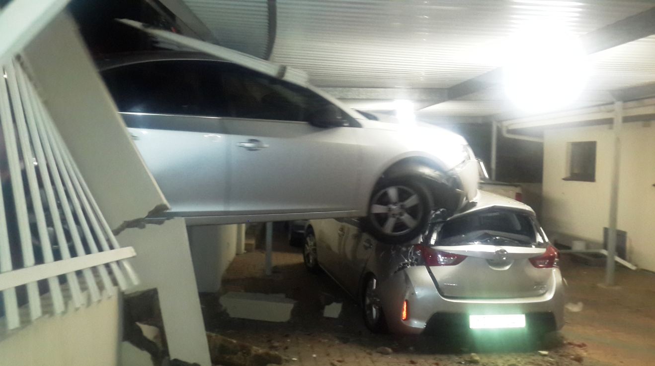 Lucky escape from serious injury for lady driver in Durban