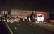 Four injured in truck collision