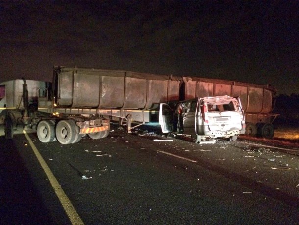 Four injured in truck collision