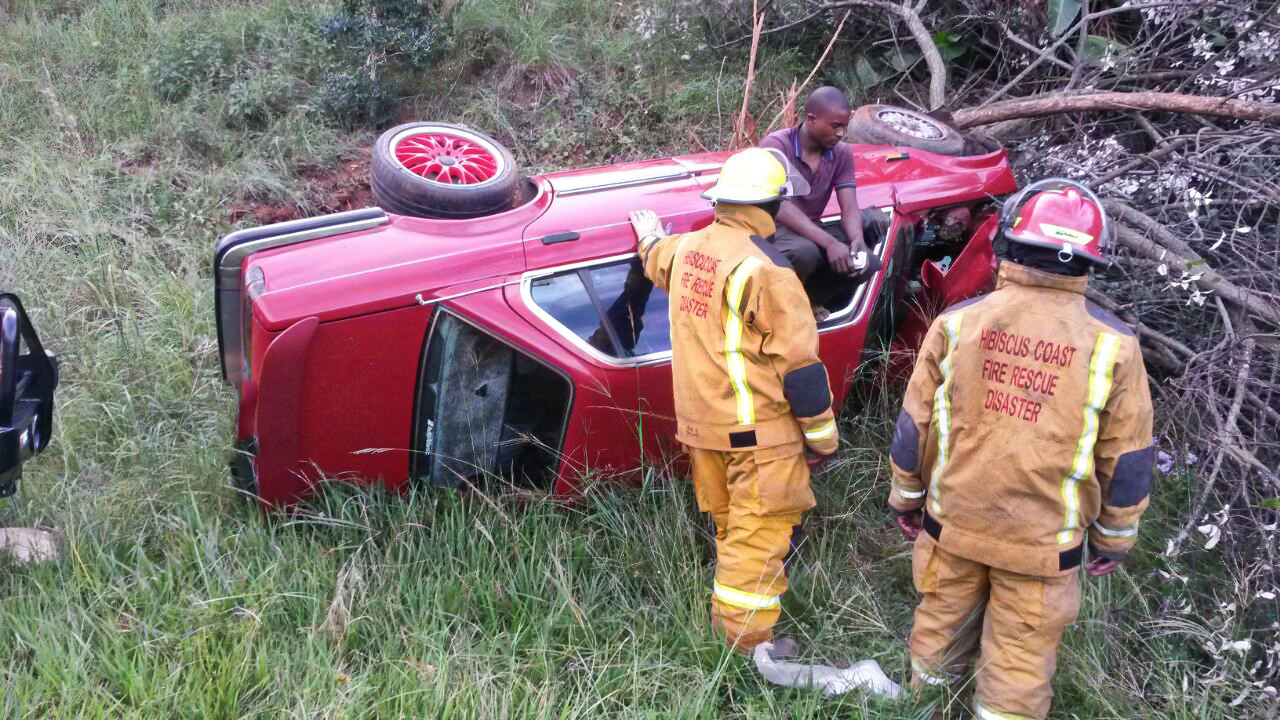 Margate R 61 vehicle rollover leaves two injured
