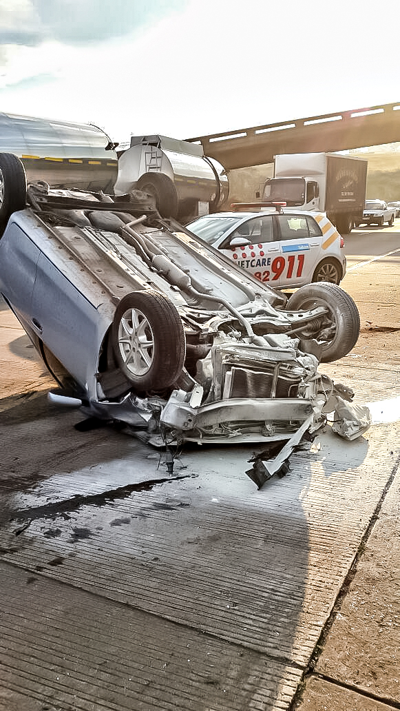 N3 Camperdown rollover crash leaves one seriously injured