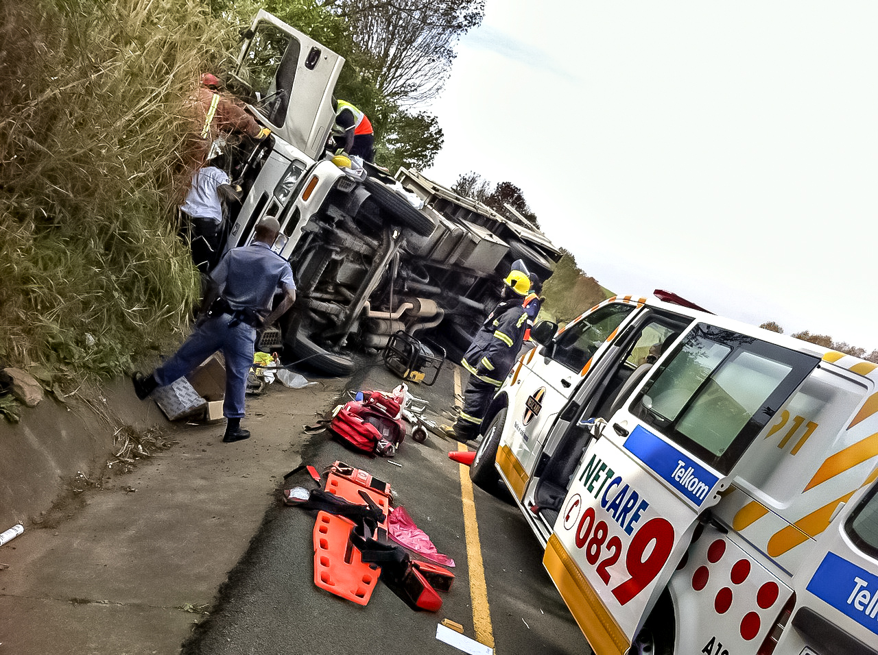 R 603 Mkhambathini truck crash leaves two injured