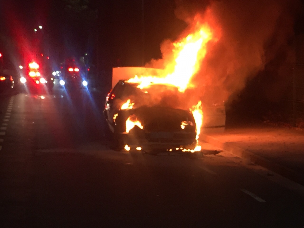 Vehicle on fire at Masabalala Ngwenya Avenue