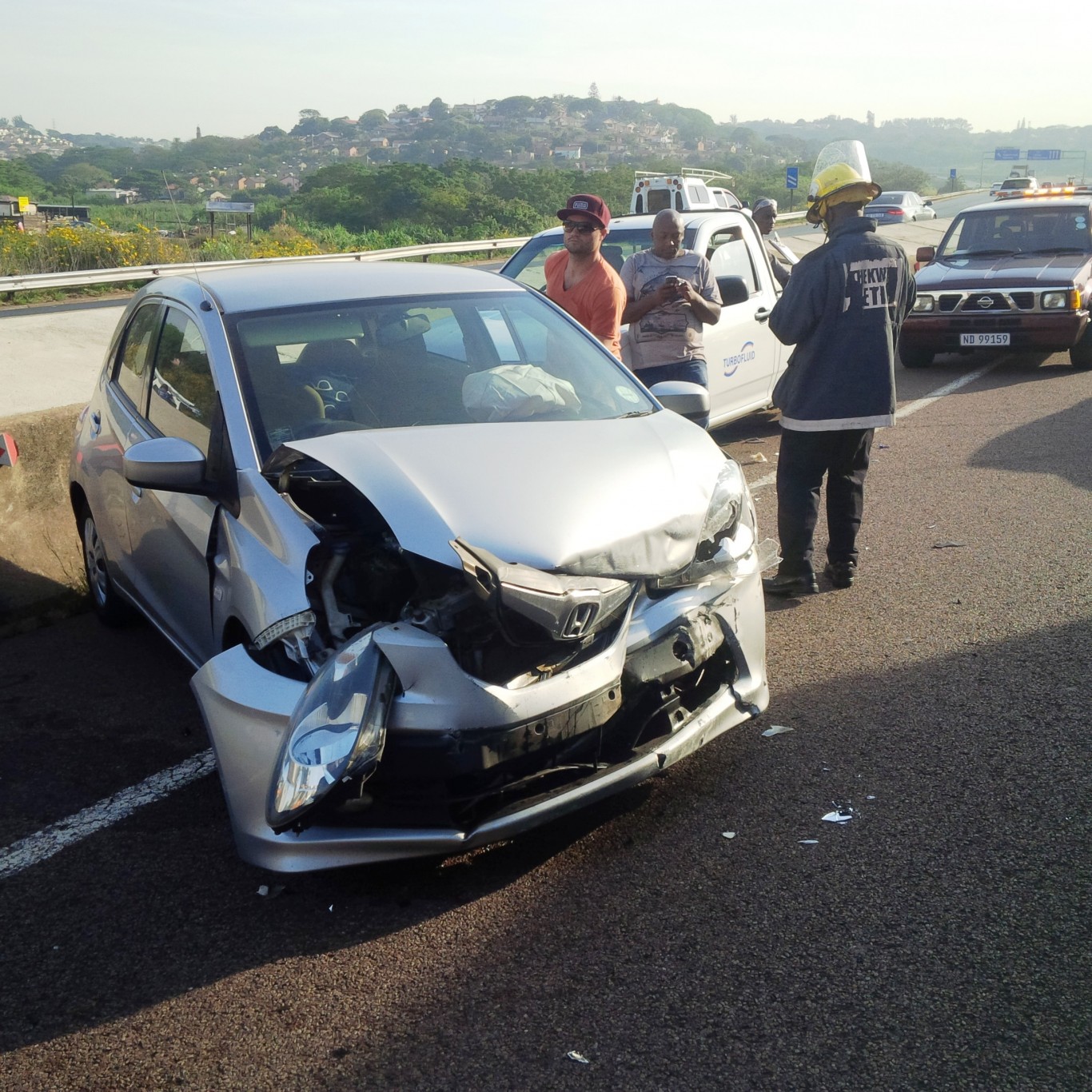 Three injured in collision on the N2 South just after the M1