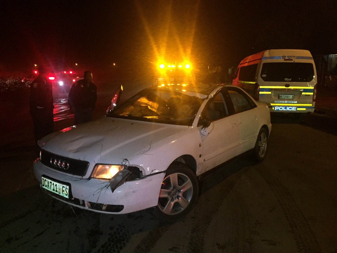 Bloemfontein driver saved from drowning after crashing into storm water trench