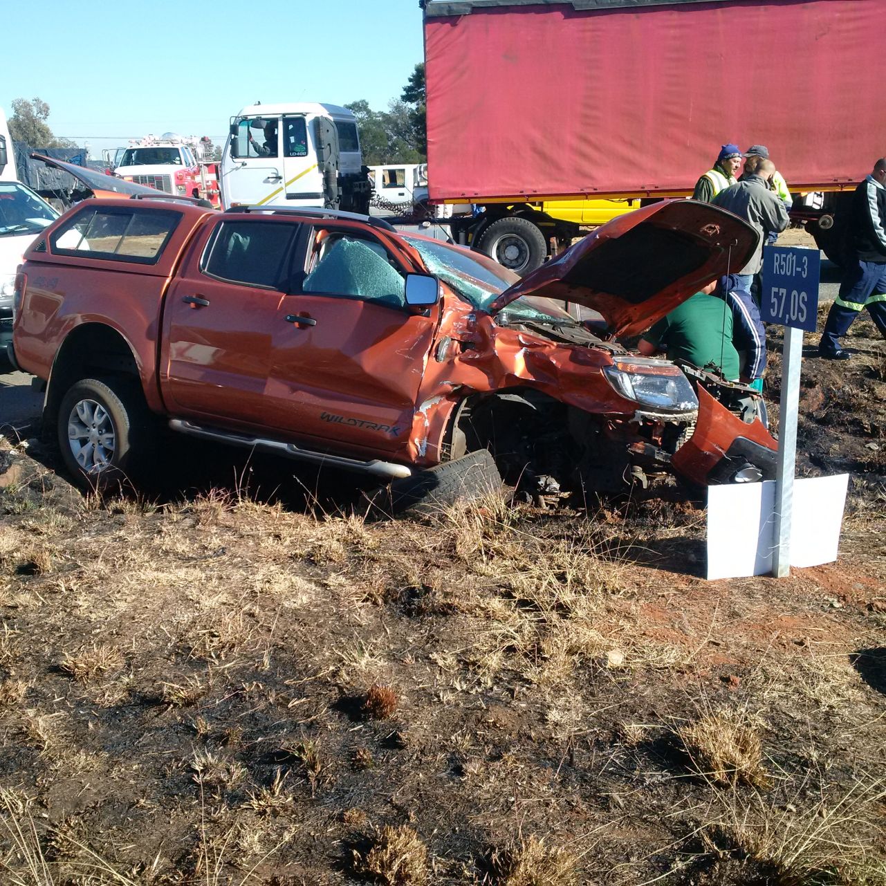 Five injured in truck collision at intersection outside Carletonville