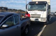 One injured when truck rear-ended a car on the N1 near Beyers Naude