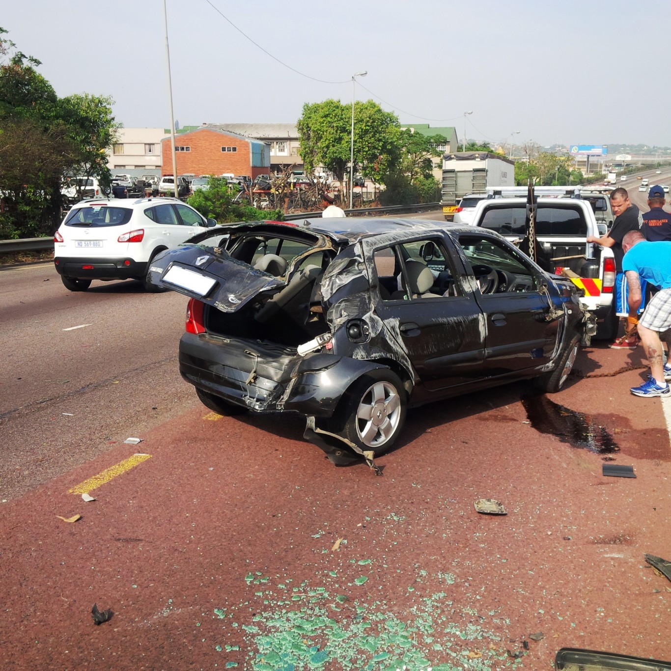 Two injured in weekend rollover crash near Clairwood