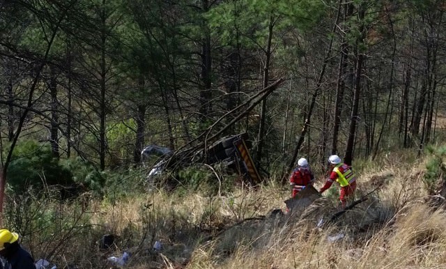 Truck overturns, one dead