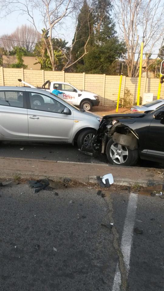 Two injured in collision at intersection in Craighall Park