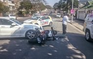 Road Crash on Innes Road in Durban leaves biker seriously injured