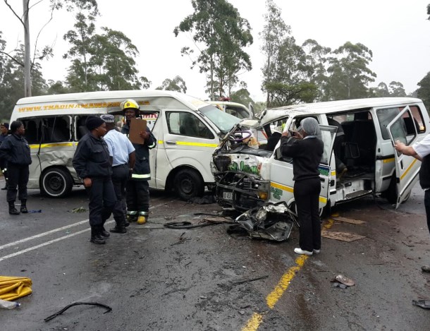 Five vehicles collide leaving 18 injured