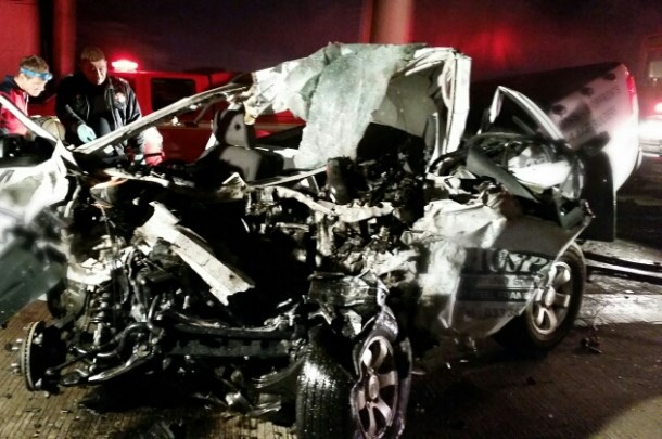 One killed, two injured in truck collision