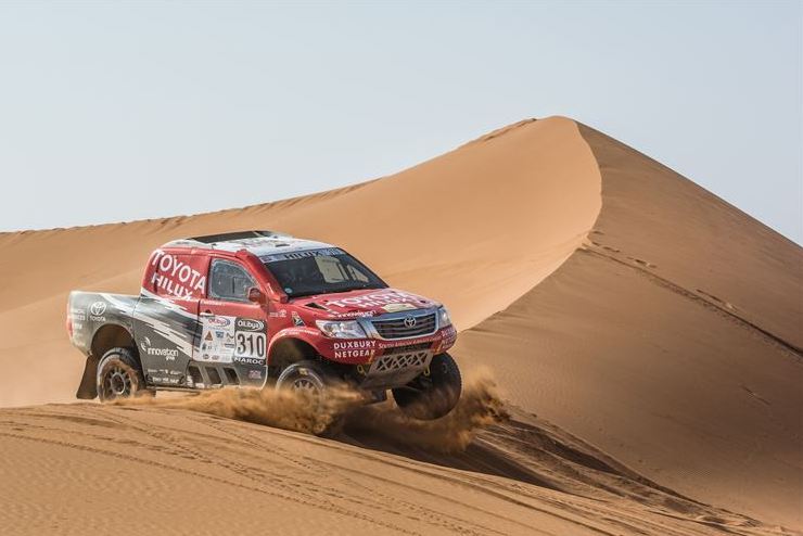 Solid 3rd stage for Toyota SA Dakar Team in Morocco Rally