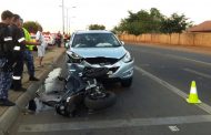 Biker injured in collision at intersection