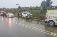 Driver veers off wet road to collide with bridge structure at Taylors Halt