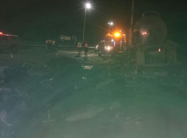 Three trucks crash near Tugela toll Plaza resulting in fire
