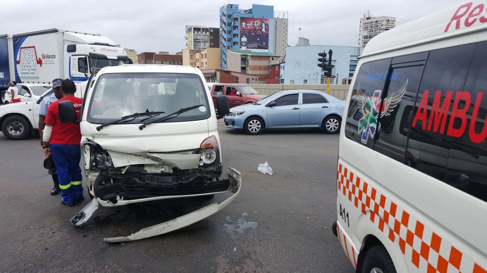 Collision at intersection of Leopald Street and Russel Street in Durban leaves 6 injured