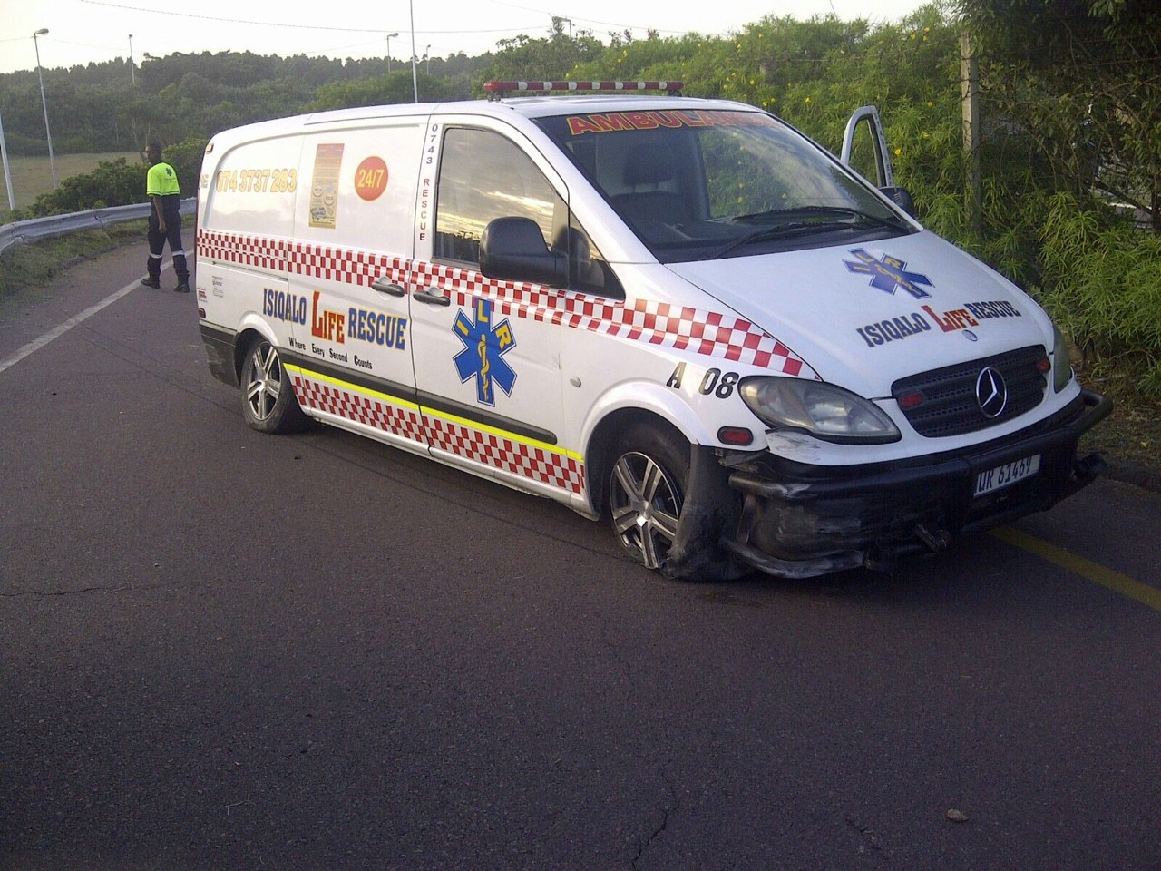 Ambulance smashes into barrier on the M4 Ruth First Highway