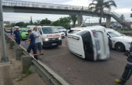 Two vehicles roll on Durban freeway