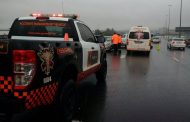 Rollover crash in wet weather on the N12 West after the Edenvale offramp