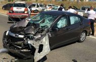 Car rear-ends truck outside Lanseria airport
