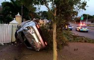 Vehicle rollover at the intersection of Broadway and Hoylake Drive