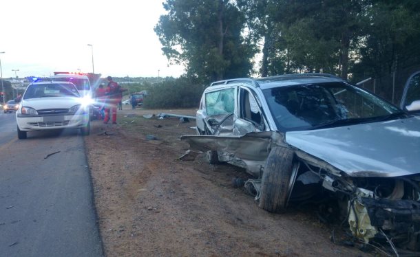 Bakkie and station wagon collide in Stellenbosch injuring three