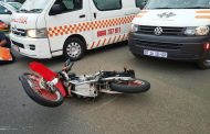 Biker seriously injured in crash in Durban Central