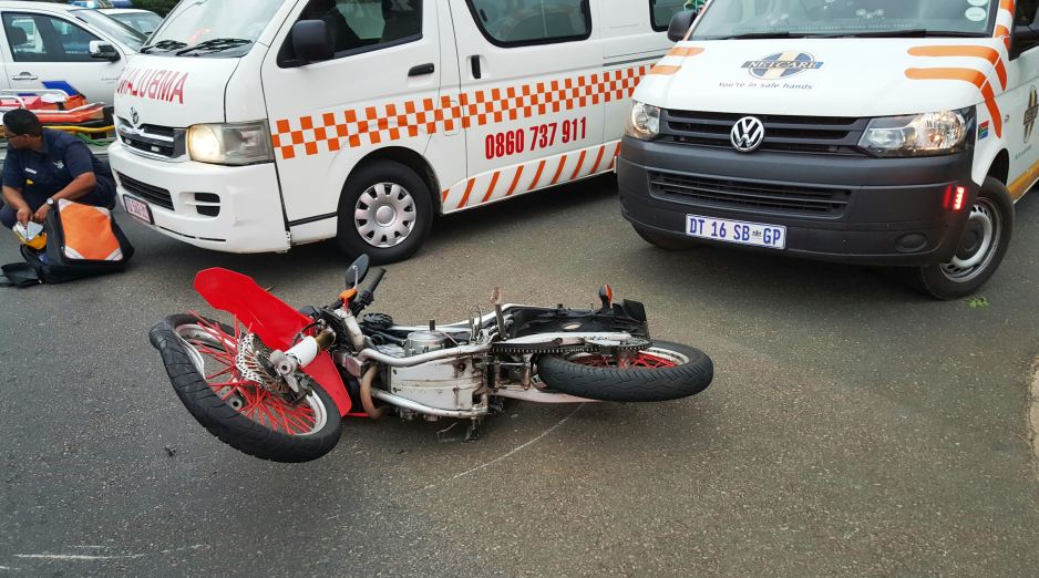 Biker seriously injured in crash in Durban Central