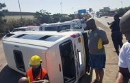 13 Injured as taxi rolls on the M4 North bound just after Quality Street