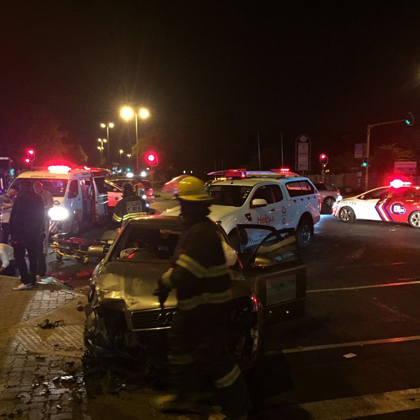 Randburg: Five injured in head on collision